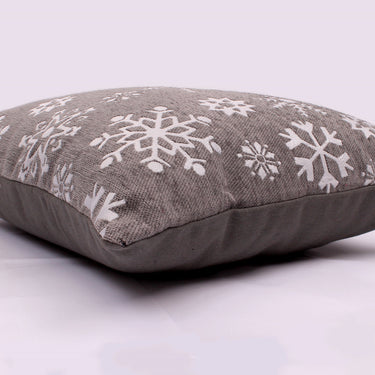 Christmas Sparkle Trees & Reindeer Soft Cushion in Grey 45x45 cm