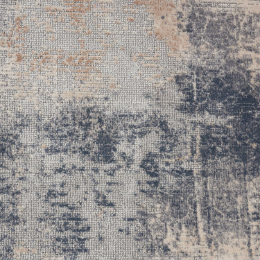 Nourison Rustic Textures RUS02 Ivory Beige Grey Jute Polypropylene Abstract Textured Hallway Runner Rug