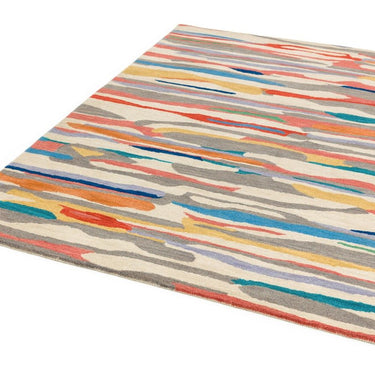Matrix MAX72 Ping Pictorial Silky Tufted Multi Wool Viscose Geometric Floral Rug