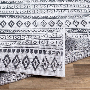 Eagean Mimi Black Outdoor Rug Washable Garden & Patio Rug