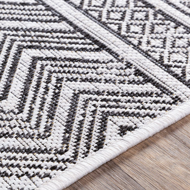 Eagean Mimi Black Outdoor Rug Washable Garden & Patio Rug