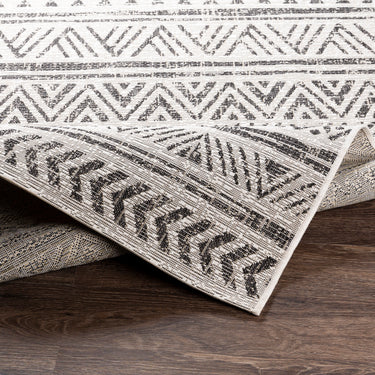 Eagean Titi Geometric Black Outdoor Rug Washable Garden & Patio Rug