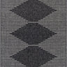 Eagean Global Black, Charcoal & Cream Rug - Medium Plus 130x180 cm (4'3'' x 5'11'')