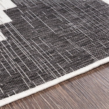 Eagean Rubal Black Outdoor Rug Washable Garden & Patio Rug