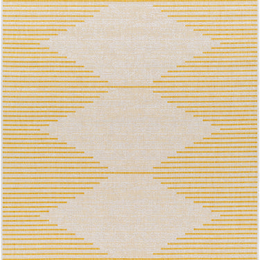 Eagean Dolly Yellow Outdoor Rug Washable Garden & Patio Rug