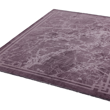 Zehraya Premium Quality Soft Velvety Modern Traditional Bordered Rug in Silver, Grey, Purple, Blue
