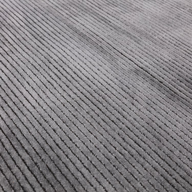 Asiatic London Kuza Stripe Soft Silky Velvety Charcoal Grey Polypropylene Abstract Textured Rug 120x170 cm