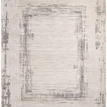 Asiatic London Anders AN06 Charm Border Classic Soft Shimmer Grey Natural Abstract Geometric Hallway Runner Rug