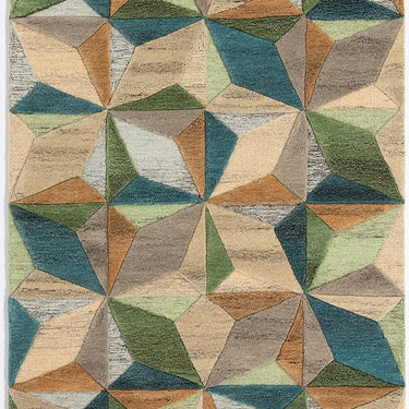 Lilianna Mayfair Wool Rug Soft 3D Embossed Geometric Hand Tufted Soft High Quality Multicoloured Rug