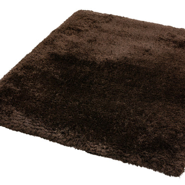 Plush Plain Shaggy High Pile Thick Silky Fluffy Soft Hand Woven Dark Chocolate Brown Rug