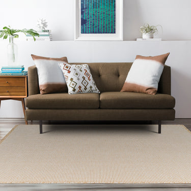 Kimi Becki Owens & Surya Solid and Border BOKM2302 Boho Jute Area Rug Light Brown Taupe Rug