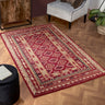 Keshan Supreme Arbil Hand Made Rug Tribal Traditional Kilim Bordered Quality Wool Red Rug in Small Size 80 x 150 cm (2'6"x5')