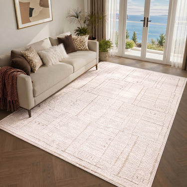Alba Modern Graphic Ivory & Taupe Rug