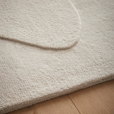 Origins Sculptured Pebble Oatmetal Tufted Beige Wool Textured Modern Rug