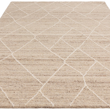 Noah Bohomian Moroccan Berber Abstract Wool Rug in Natural Beige