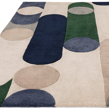 Asiatic London Romy Morse Hand-Tufted Blue Wool Modern Soft Rug