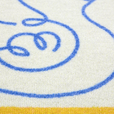 Dip and Drip Kids Bathroom Linear Ducks Washable Non-Slip Bordered Rug 50x75 cm