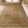 Souk Berber Natural Chunky Weaves Bordered Hand Woven Jute Rug in Beige Natural Blonde - Medium 120x170 cm (4'x5'6")