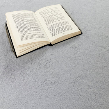 Origins Faux Fur Washable Rug Plain Soft Bedroom Living Room Grey Rug