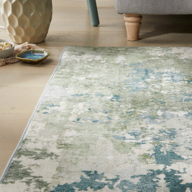 Consept Looms Liberty LIB109 Seafoam Green Blue Washable Non-Slip Modern Rug
