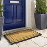 My Printed Coir Green Scallop Border Non-Slip Floral Bordered Doormat 45x75 cm