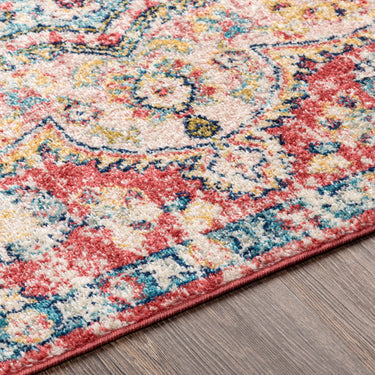 Elaziz Vintage Traditional Boho Oriental Pink, Rose & Navy Rug