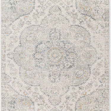 Elaziz Vintage Traditional Boho Oriental Grey, Ivory & Light Beige Rug - Design ELZ2371 - Large Plus 160x230 cm (5'3'' x 7'7'')