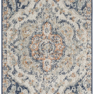 Elaziz Vintage Traditional Boho Oriental Blue, Ivory & Light Beige Rug - X-Small 60x90 cm (1'11'' x 2'11'')