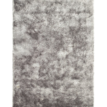 Glamour Shimmer Silver Soft Silky Handmade Shaggy Textured Rug