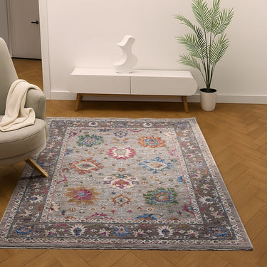Soujorn Tor Modern Traditional Vintage Floral Rug, Runner in Multi - Medium 120x170 cm (4'x5'6")