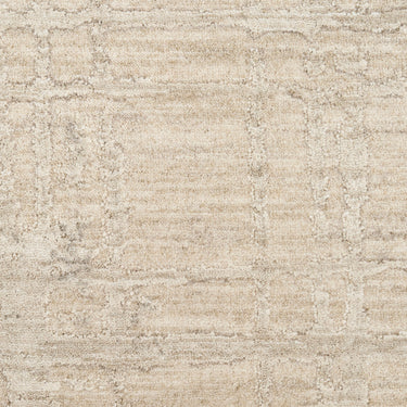 Calvin Latitude Shimmer LTD01 Ivory Beige Fringe Abstract Textured Modern Rug