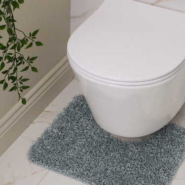 Origins Buddy Blue Washable Non-Slip Polypropylene Shaggy Bath Mat - Pedestral 50x45 cm