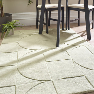 Origins Penny 3D Eucalyptus Hand-Carved Wool Geometric Rug - Medium 120x170 cm (4'x5'6")