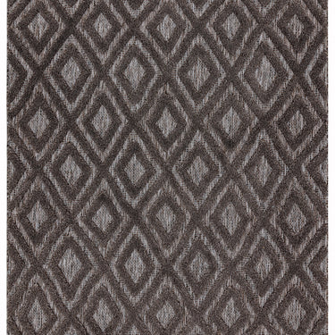 Salta Diamond SA02 Geometric Indoor Outdoor Rug in Charcoal Grey
