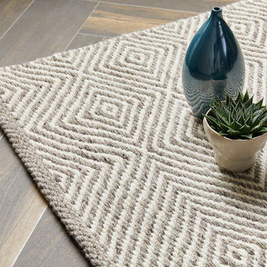Origins Estelle Wool Flatweave Hand Woven Rug Hallway Runner in Natural