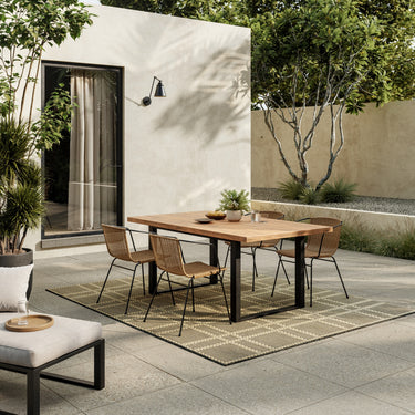 Horizon Grid HOZ04 Pattern Patio Charcoal By Indoor Outdoor Polypropylene Geometric Rug