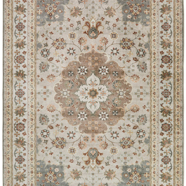Liberty Classic Washable Velvet Soft Non-Slip Traditional LIB207 Mocha  Rug