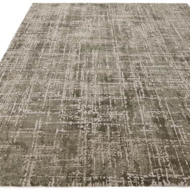 Asiatic London Kuza Green Polypropylene Abstract Textured Distressed Rug