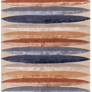 Matrix Pod  Multi MAX106 Rug Hand Made Wool Viscose Quality Modern Silky Striped Colours Rug