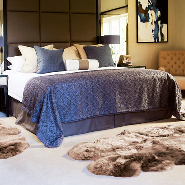 Origins Genuine Animal Fur Soft Mink Wool Sheepskin Shaggy Textured Rug