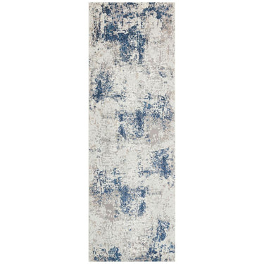Rossa ROS03 Modern Abstract Rug in Blue 80x240 cm
