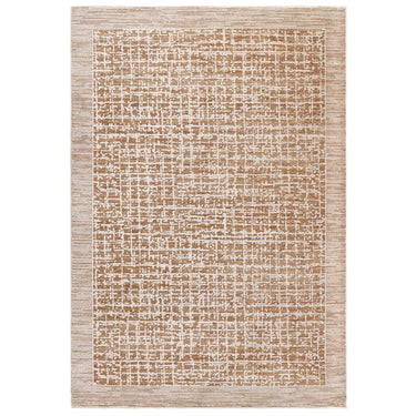 Asiatic London Anders AN11 Charm Grid Soft Shimmer Beige Natural Abstract Geometric Textured Boho Rug