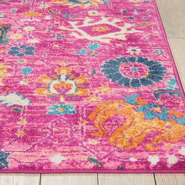 Nourison Passion PSN01 Floral Persian Rug in Fuchsia