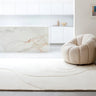 Olsen Glide Bohomian Hand Carved Sustainably New Zeland Wool Cream White Rug - Medium 120x170 cm (4'x5'6")