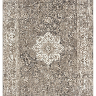 URCO 865AC Classic Anthracite Traditional Vintage Textured Bordered Hallway Runner Rug