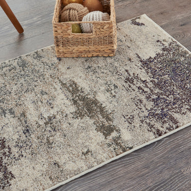 Celestial CES02 Modern Abstract Ivory Grey Rug by Nourison