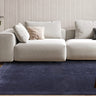 Asiatic London Rise Soft Silky Shiny Navy Blue Hand-Carved Wool Viscose Cotton Rug - Medium 120x170 cm (4'x5'6")