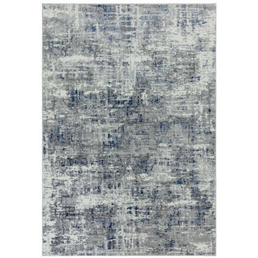 Orion Modern Abstract Rug in Metallic Colours Blue, Silver, Pink, Yellow and Green