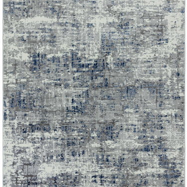 Asiatic London Orion Blue Jute Polypropylene Abstract Distressed Rug 240x340 cm