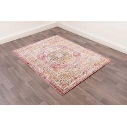 Nova 9047 Traditional Vintage Soft Rug Hallway Runner in Terracotta
